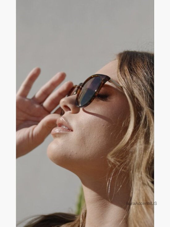 Round Polarized Sunglasses for Women UV400 Protection Lightweight Vintage Retro main image 5